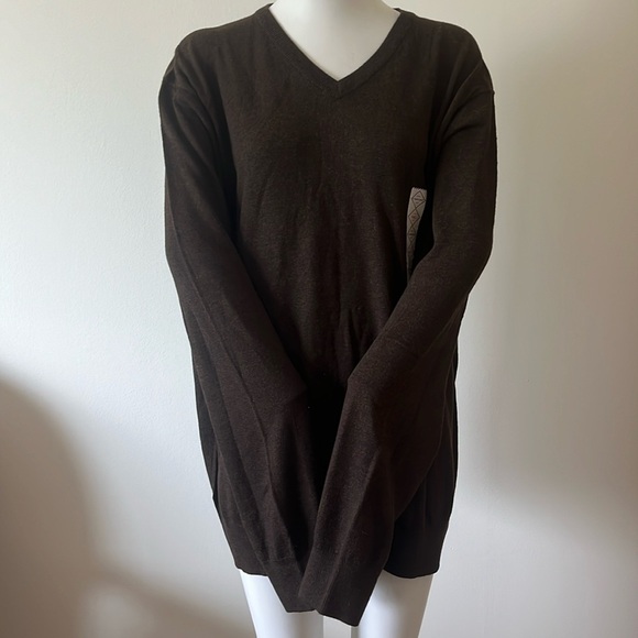 St John bay Super Soft V Neck Sweater Brown Size XXL - Picture 2 of 11